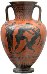 Ancient Wrestling vase